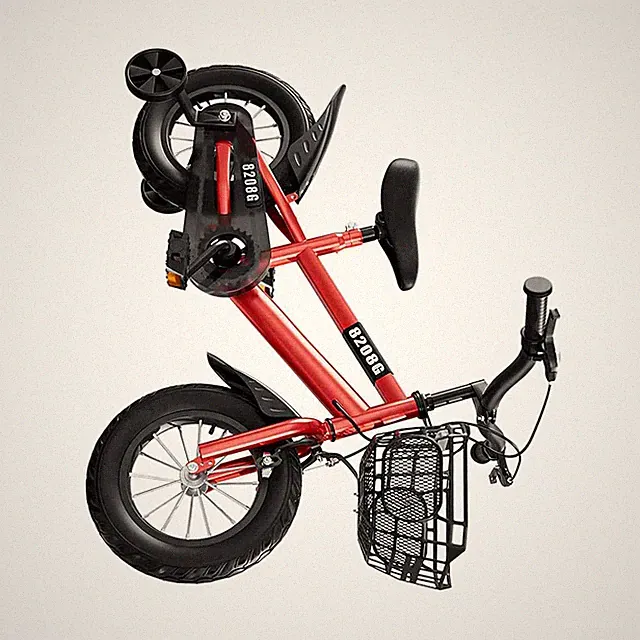 Bike For Girls Ages 3-7 Years With Training Basket M8F3