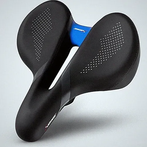 Comfort Bike Seat for Men and Women with Innovative 5-Zone-Concept – Blue City