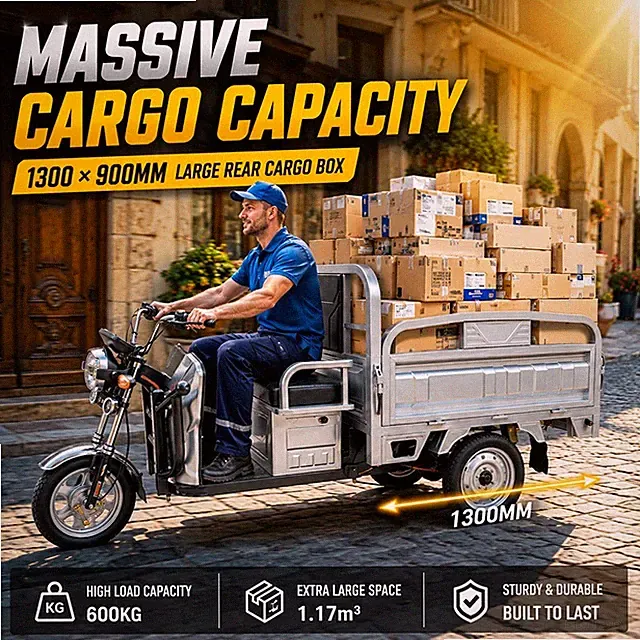Free Ship NEW Electric Tricycle Cargo Truck 600W Electric Cargo Trike Orchard