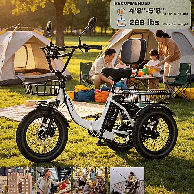 NARRAK N6 Electric trike Trike Peak for Adults 13Ah 3 wheel electric bike