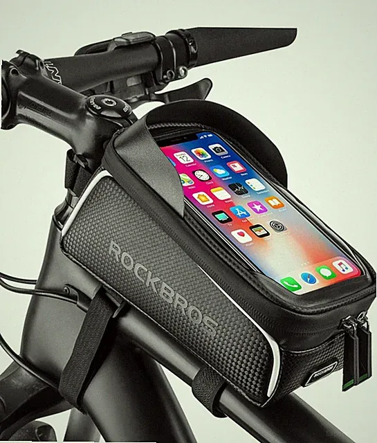 ROCKBROS Bike/Bicycle Phone Front Frame Bag Waterproof Tube Bag,Cycling Pouch.